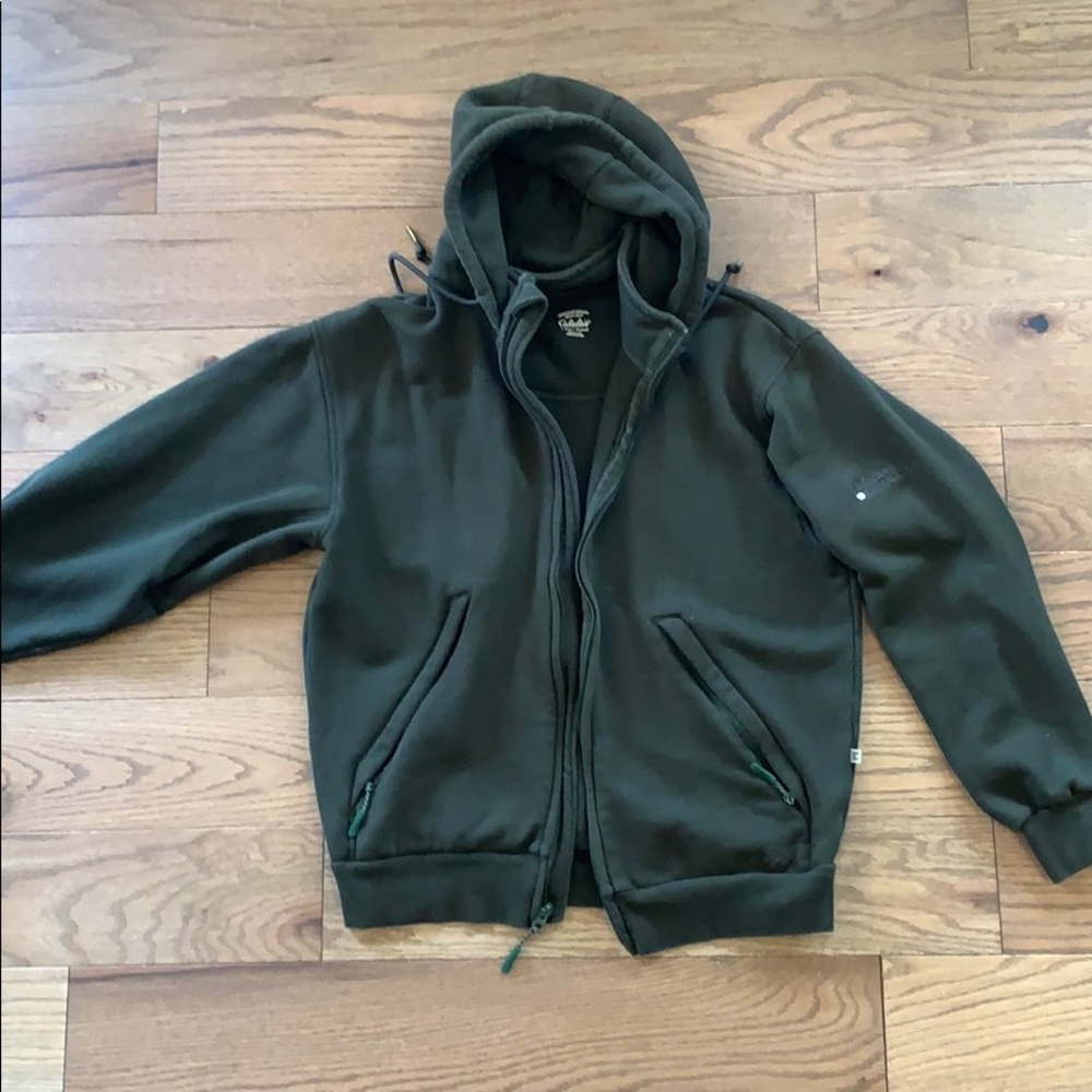 Cabelas Men’s Large Full-Zip Hoodie Dark Green